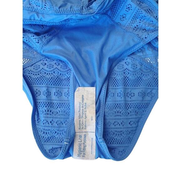 Color Play Plunge One Piece Swimsuit Color Corn Flower Size Medium NWT - Picture 8 of 9